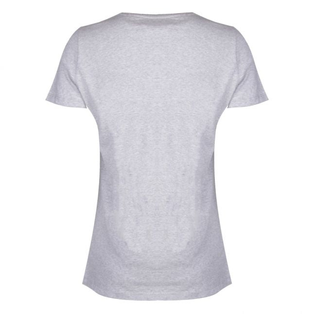 Womens Light Grey Metallic Logo S/s T Shirt