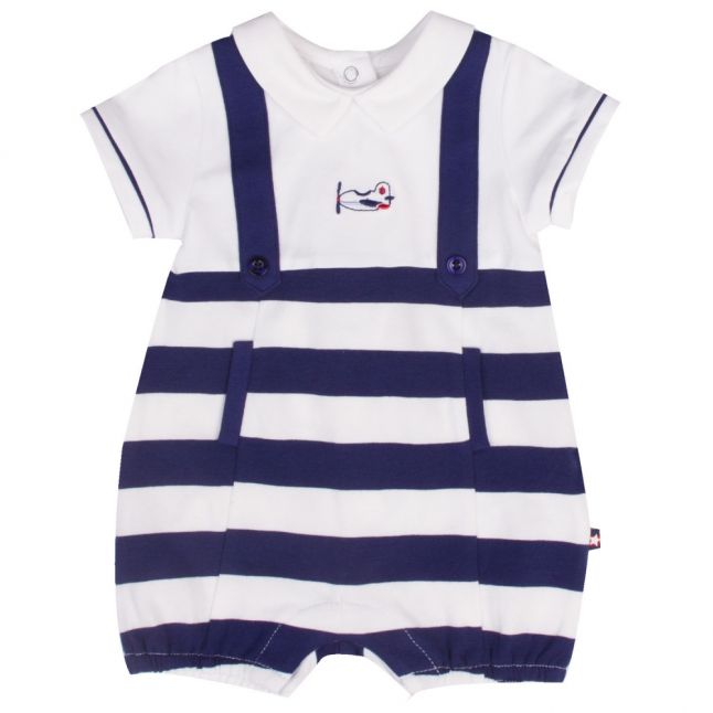 Baby Navy Stripe Outfit Romper