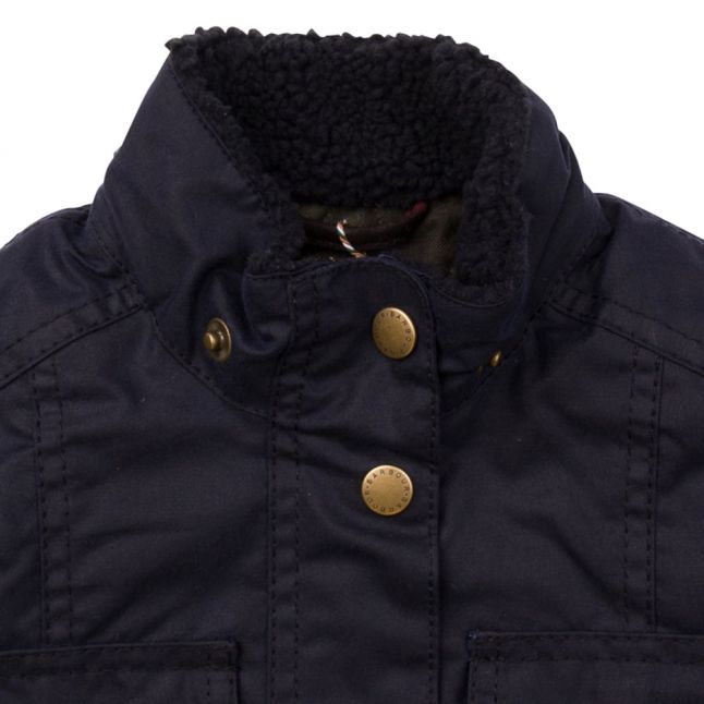 Girls Royal Navy Ashbridge Waxed Jacket