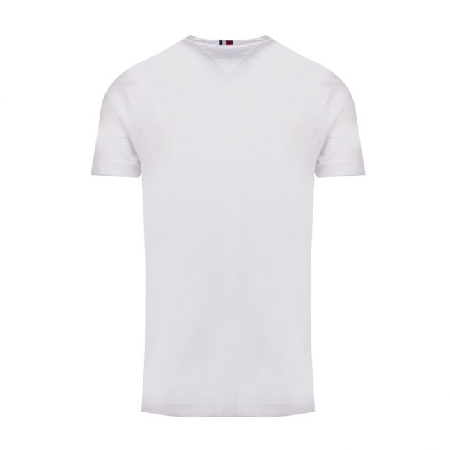 Mens White Logo Chest Stripe S/s T Shirt