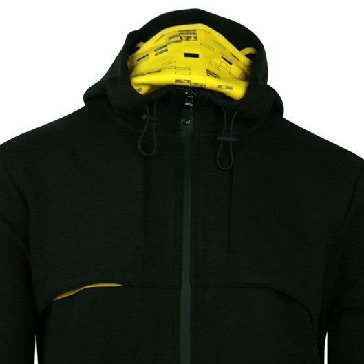 Mens Black Sybrique Zip Hoodie