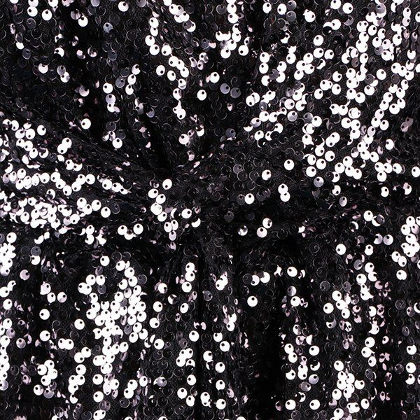 Womens Forever Unique Black Sequin Wrap Playsuit