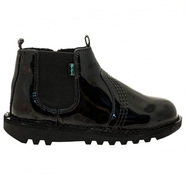 Junior Black Patent Leather Kick Chels (12.5-2.5)