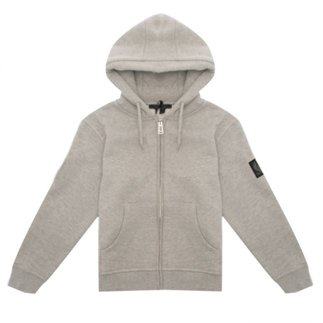 Boys Grey Mel Wentorth Hooded Zip Sweat Top