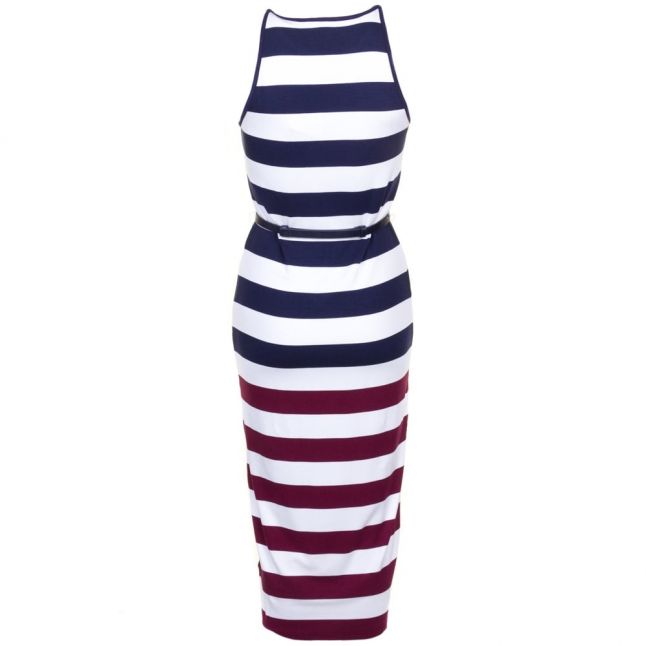 Womens Navy Yuni Stripe Bodycon Dress