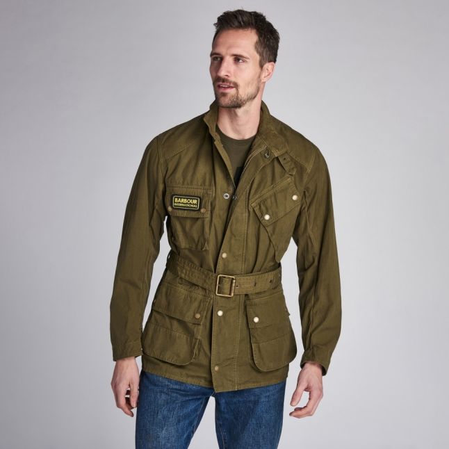 Mens Green Summer Wash A7 Casual Jacket