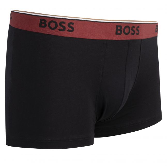 Mens Black/Multi 3PK Power Trunks