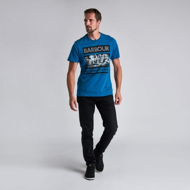 Mens Aqua Mono S/s T Shirt