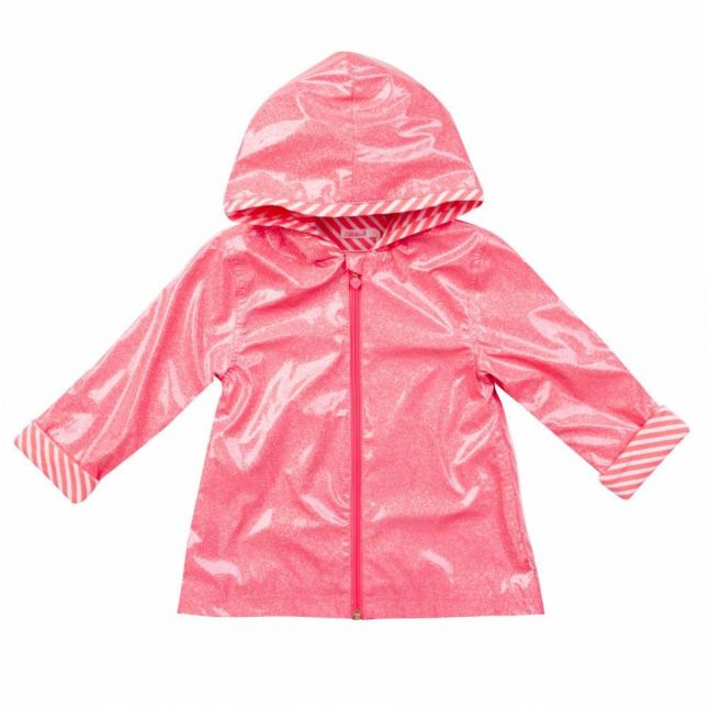 Girls Fuschia Branded Jacket