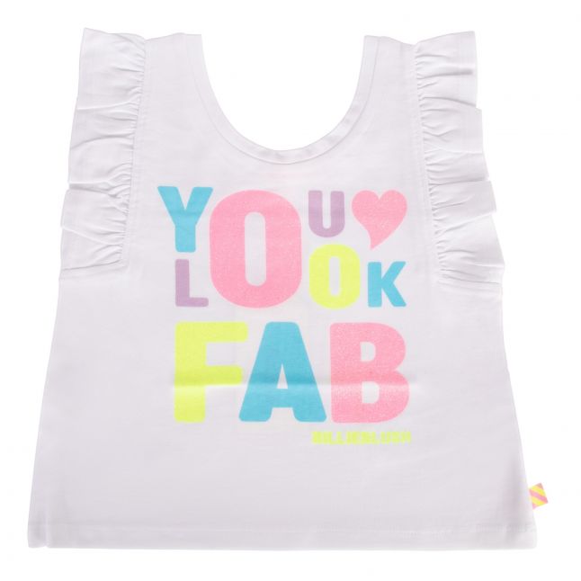 Girls Billieblush White Fab Frill Tank Top