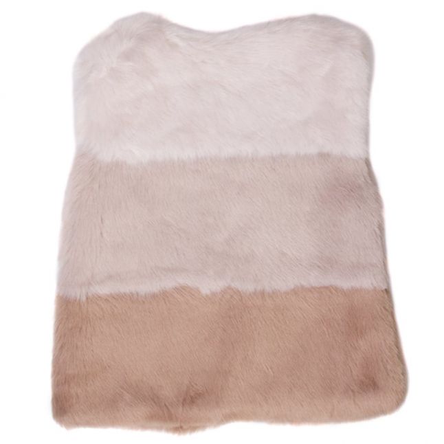 Girls Ocher Faded Faux Fur Gilet