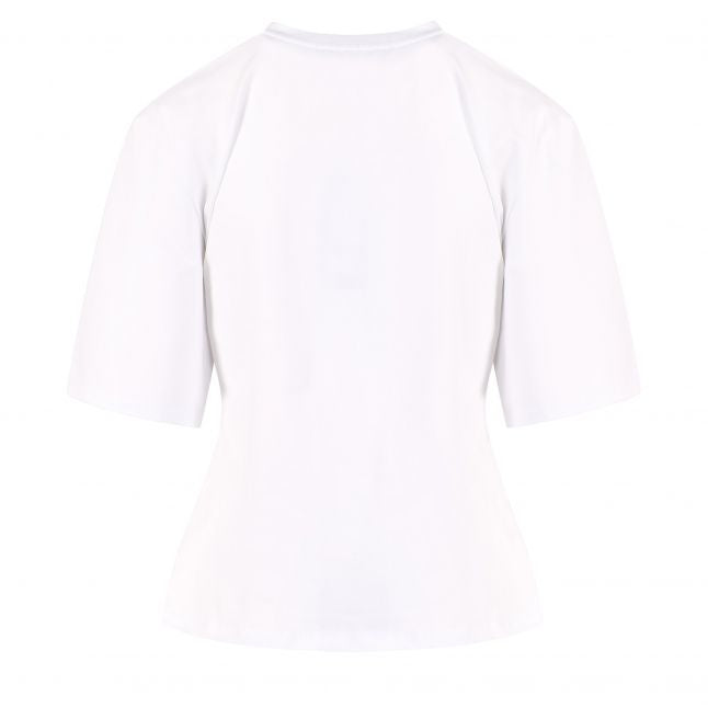 Womens Linen White Pearl Top