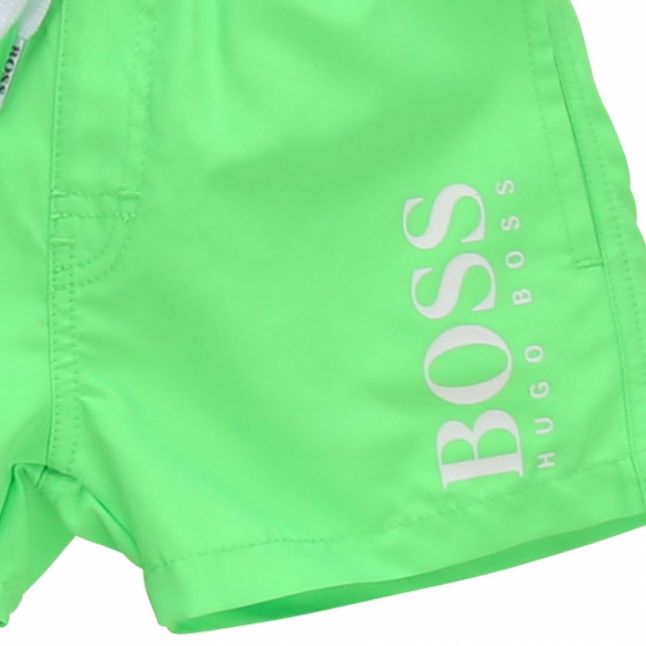 Toddler Green Logo Leg Swim Shorts