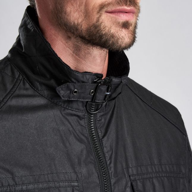 Mens Black Blyton Waxed Jacket