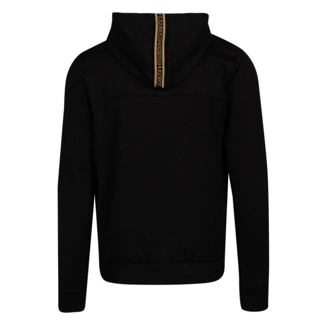 Athleisure Mens Black/Gold Saggy Win Hooded Zip Sweat Top