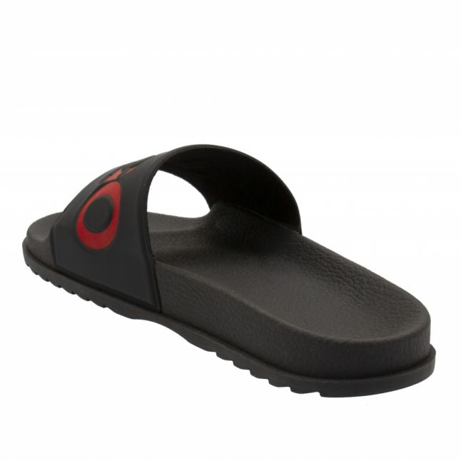 Mens Black/Red Match Slides