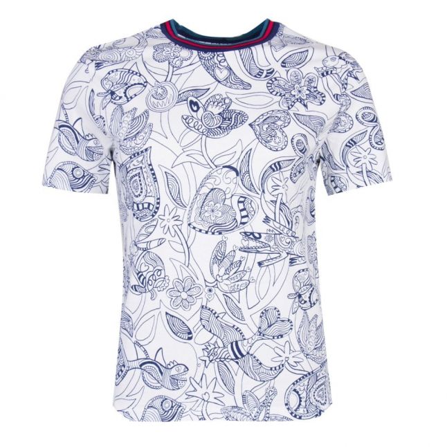 Womens White Karami Print Short Sleeve T Shirt