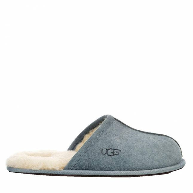 Mens Salty Blue Scuff Slippers