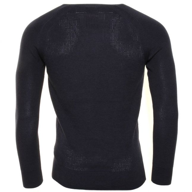 Mens Navy K- Alby Crew Knitted Jumper