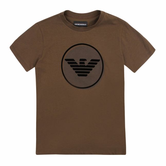 Boys Khaki Circle Eagle S/s T Shirt