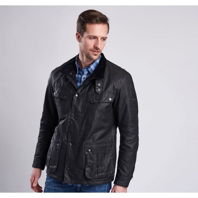 Mens Black Winter Duke Waxed Jacket