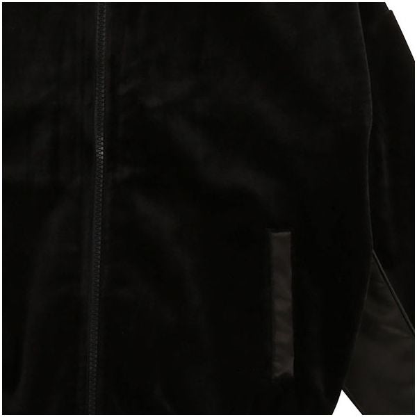 Girls Black Velvet Sweat Jacket