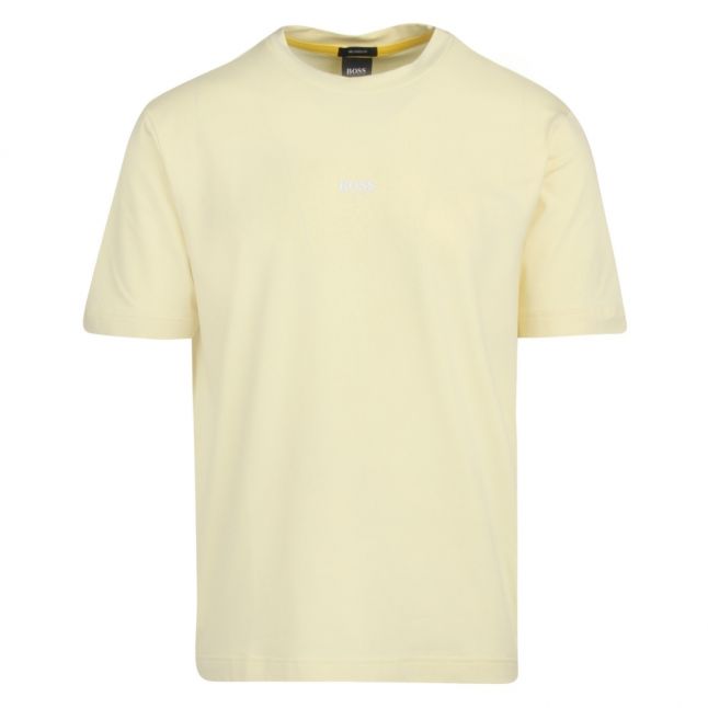 Casual Mens Pale Yellow Tchup Centre Logo S/s T Shirt