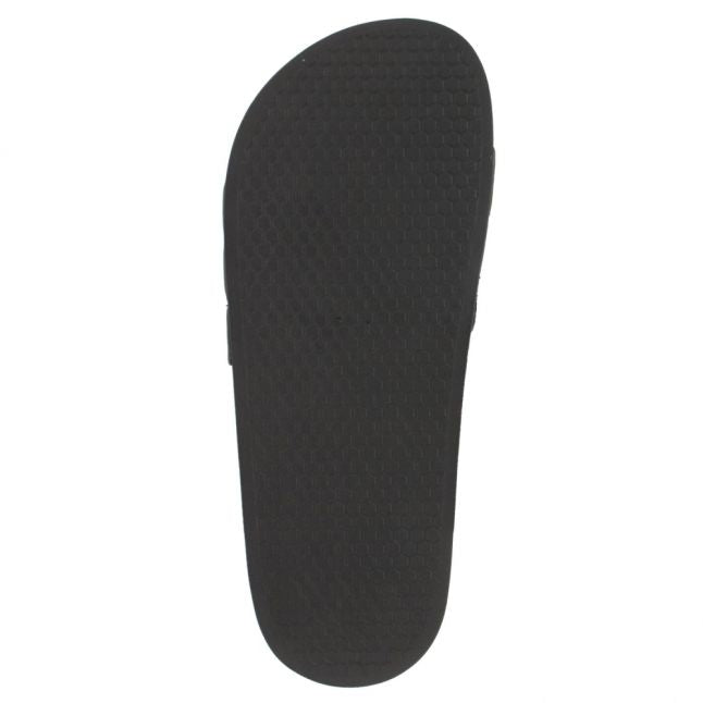 Womens Black Branded Slides