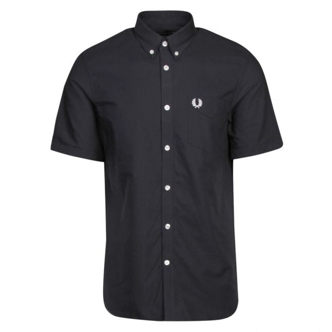 Mens Navy Classic Oxford S/s Shirt