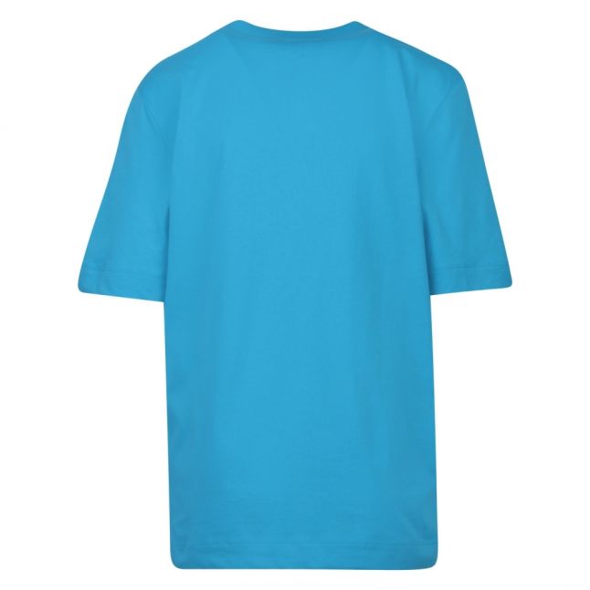 Womens Turquoise Iridescent Logo Box S/s T Shirt