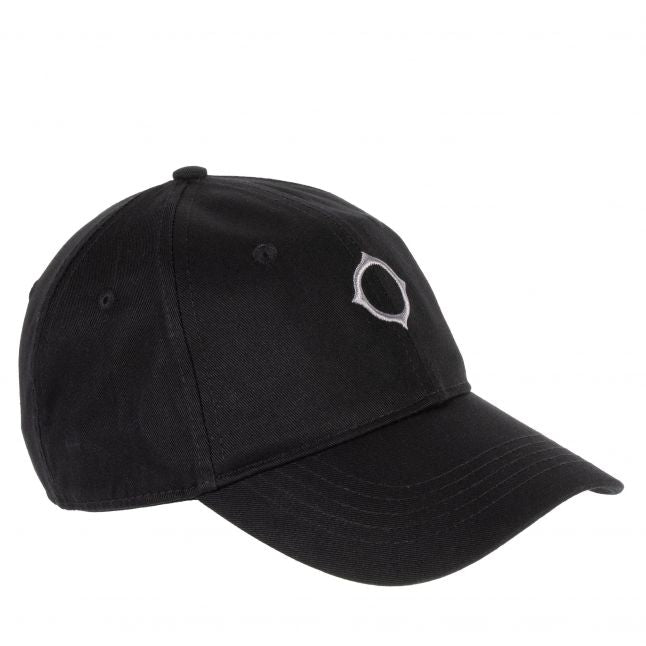 Mens Black Nylon Logo Cap