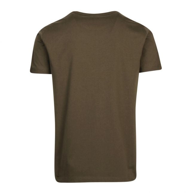 Athleisure Mens Khaki Tee 7 Taped Arm S/s T Shirt