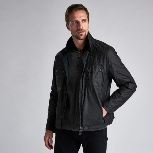 Mens Black Blyton Waxed Jacket