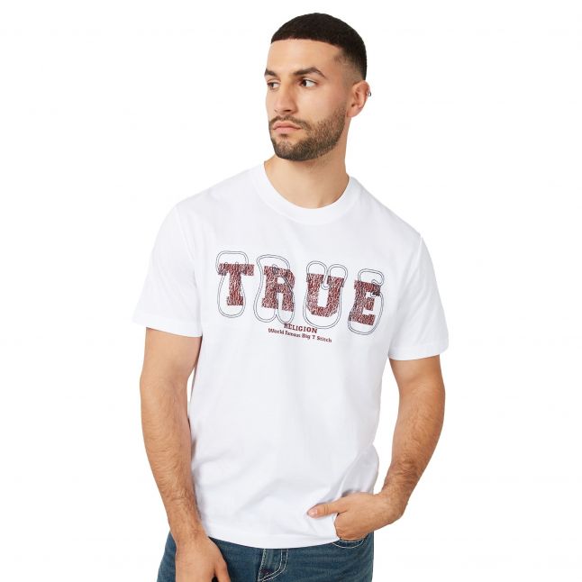 Mens Optic White True Stitch S/s T Shirt