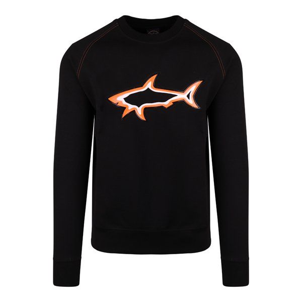 Mens Black Shark Print Sweatshirt