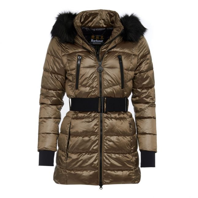 Womens Bronze Premium Arena Hooded Quilted Coat