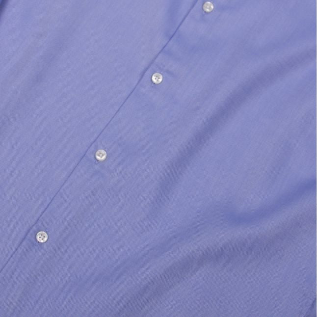 Mens Light Blue Koey Trim Slim Fit L/s Shirt