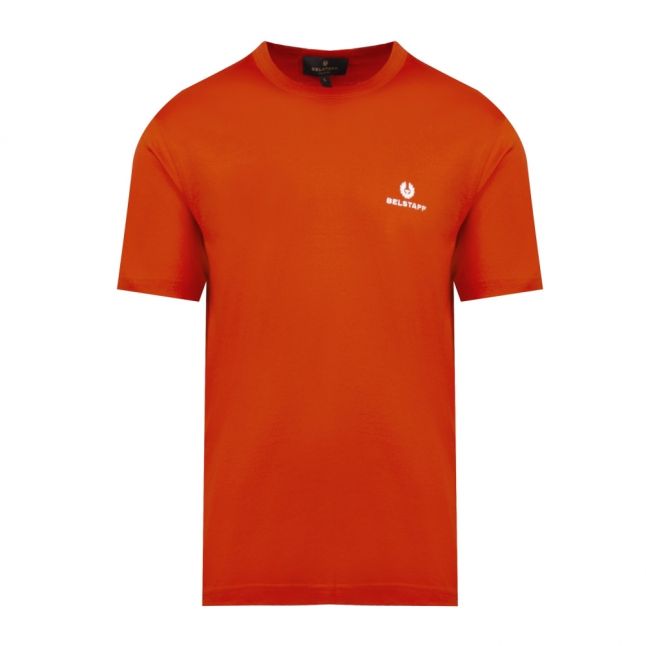 Mens Orange Branded S/s T Shirt