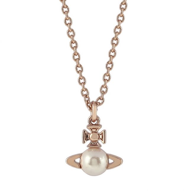 Womens Pink Gold/Cream Pearl Balbina Pendant Necklace