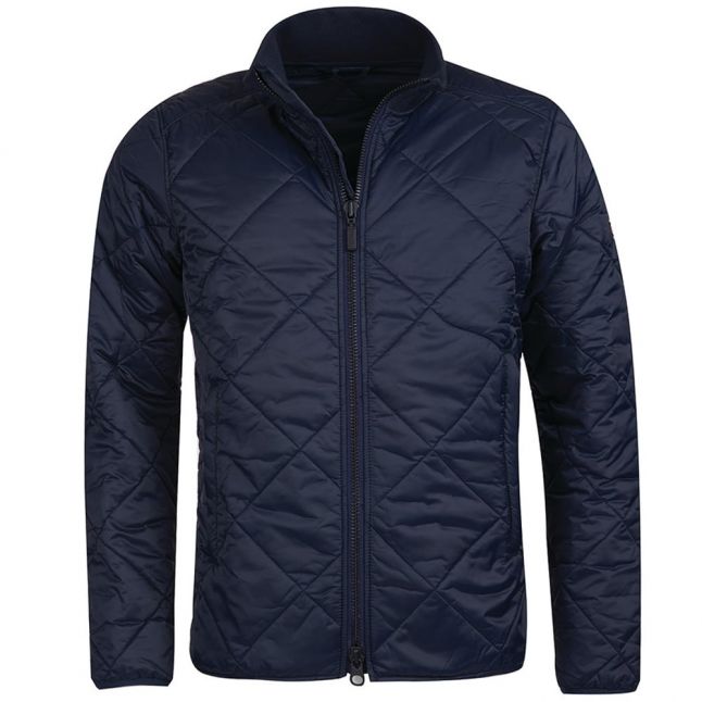 Mens Navy Quilted Gabion Jacket