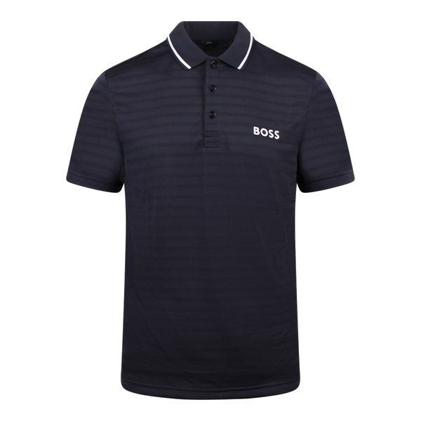 Mens BOSS Dark Blue Pauletech 1 S/s Polo Shirt