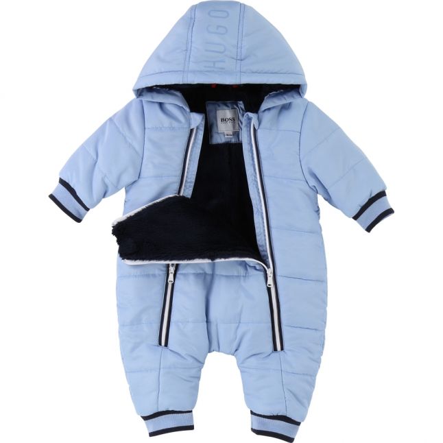 Baby Chambray Blue Padded Snowsuit