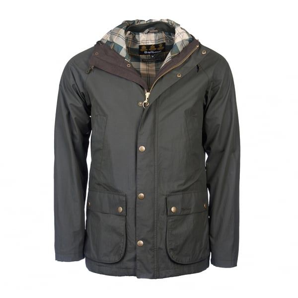 Heritage Mens Sage Hooded Bedale Jacket