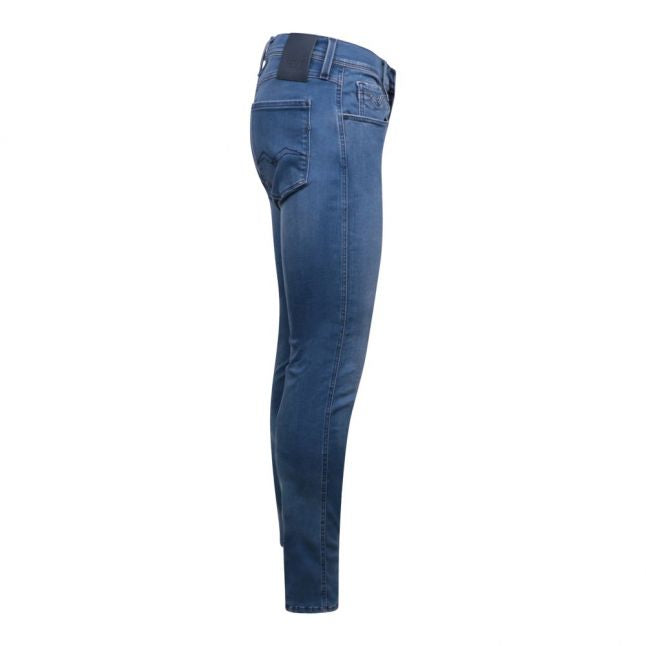 Mens Medium Blue Anbass Slim Fit Jeans