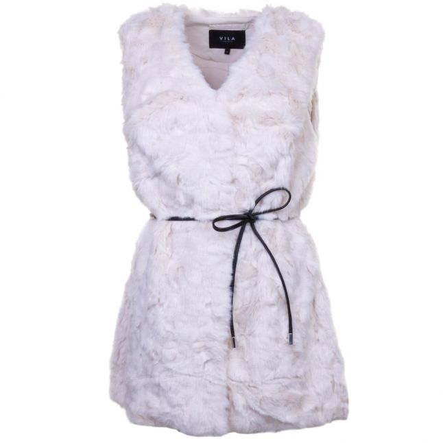 Womens Sandshell Viperlo Long Faux Fur Waistcoat