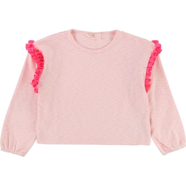 Girls Rose Frill Sleeve Box Fit L/s T Shirt