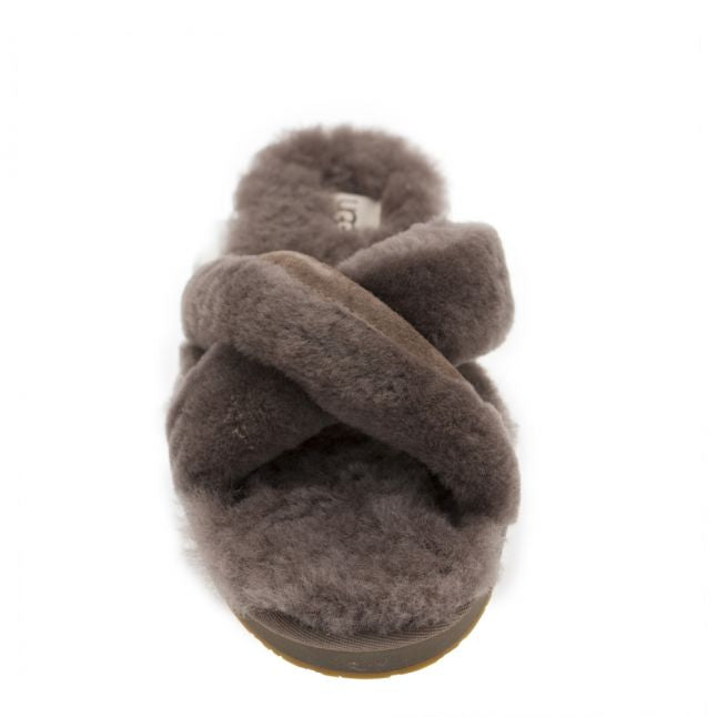 Womens Grey Abela Slide Slippers