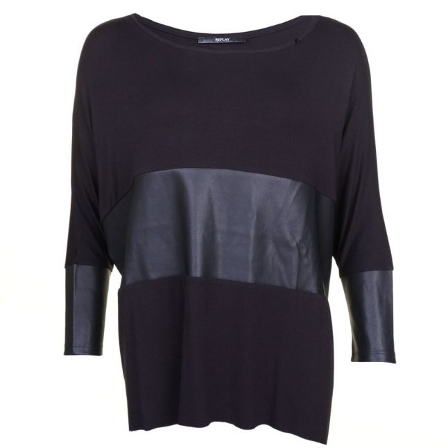 Womens Black Oversized Style Top