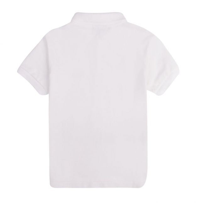 Boys White Classic Pique S/s Polo Shirt