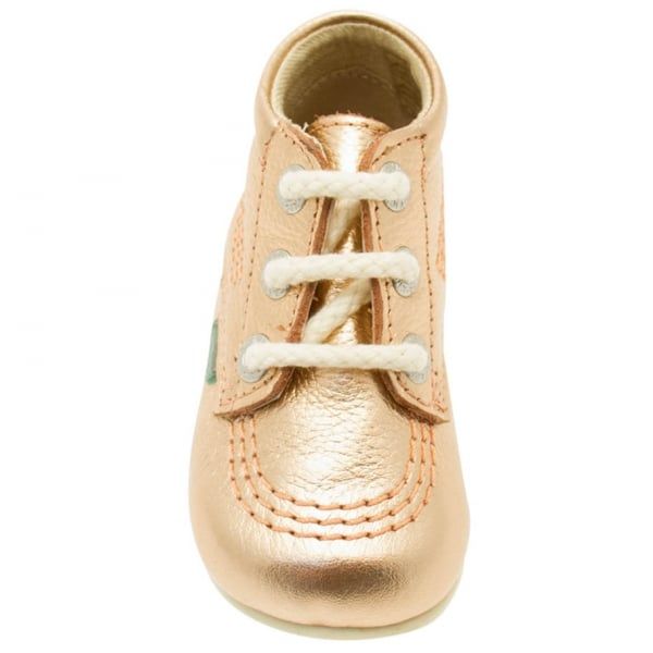 Girls Rose Gold Kick Hi Baby Booties (2-4)